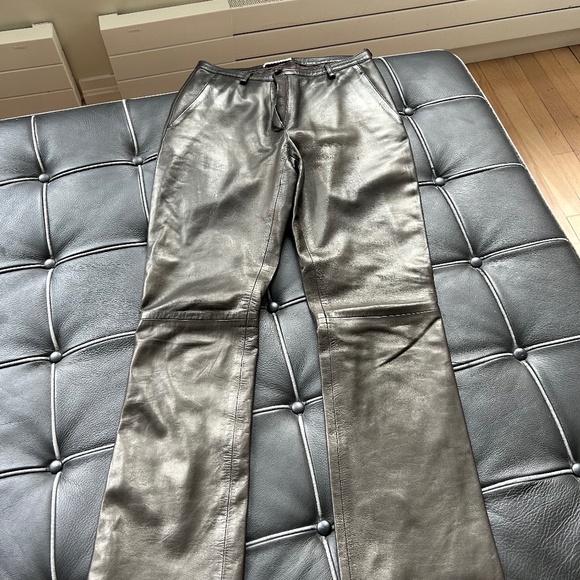 Vintage Prada Leather Pants (Dark Brown, like new, excellent condition) - Picture 1 of 2